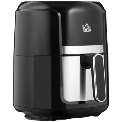 Imagen de HOMCOM Freidora sin Aceite 4L de Aire Caliente 1300W con 12 Programas Pantalla LED Táctil Temperatura Ajustable Temporizador y Cesta Antiadherente Negro