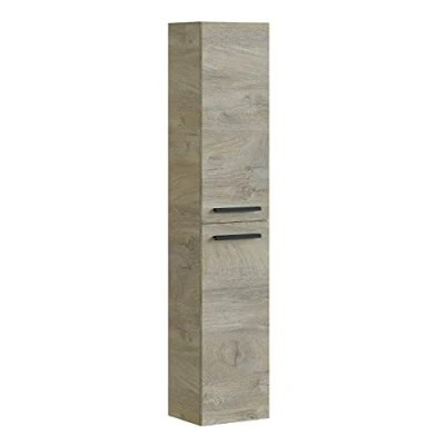 Imagen de ARKITMOBEL Athena Columna de Baño Suspendida, 2 Puertas, Roble Alaska, Grande