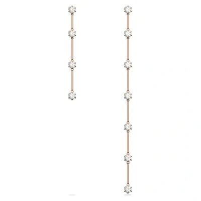 Imagen de Swarovski Pendientes Asimétricos Constella para Mujer, con Cristales Swarovski, en Baño Tono Oro Rosa, Colección