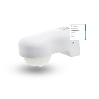 Imagen de HUBER MOTION 5 detector de movimiento por infrarrojos 360 con 3 sensores y lentes matriciales IP65, 230V I montaje en pared/techo, blanco