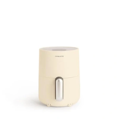 Imagen de CREATE/FRYER AIR/Freidora de aire sin aceite 1,5L blanco roto/Cesta antiadherente, selector temperatura 80 200, apagado automático, Libre BPA, Programable, 900W