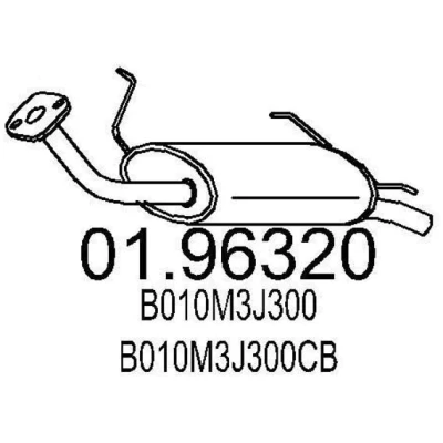 Imagen de MTS 01.96320 Silenciador trasero 780 NISSAN: Primera Berlina