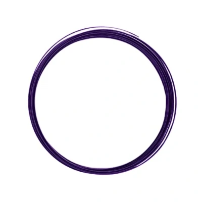 Imagen de Vaessen Creative Alu Deco Alambre Plano para Manualidades, Morado (Aubergine), 3.5 x 1 mm (5 m)