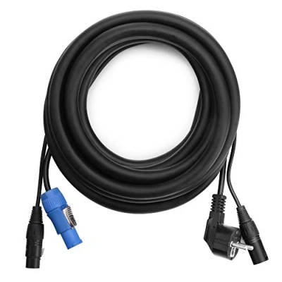 Imagen de Pronomic Stage EUPPD 5 cable híbrido Euro/PowP/DMX enchufe toma tierra/Powercon compatible + DMX 3 polos, 5m
