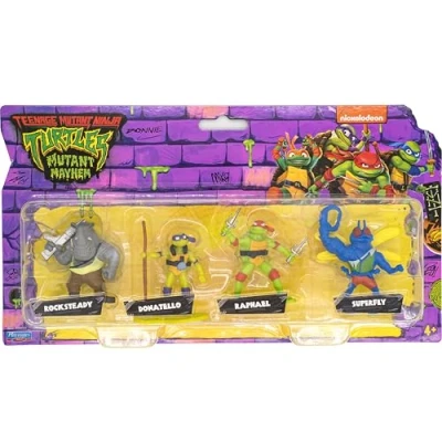 Imagen de Teenage Mutant Ninja Turtles Movie Don Raphael Rock Baxter Mini 4 Pack
