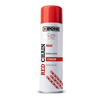 Imagen de IPONE Grasa para Cadenas de Moto Color Rojo Formulación anticorrosión Resistente al Agua 250 ml