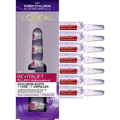 Imagen de L&#039;Oréal Paris Revitalift Filler Hidrourón con ácido hialurónico puro, para una hidratación intensa y piel acolchada, 9,1 ml