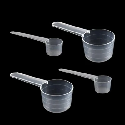 Imagen de MisFun 4 Piezas Cucharas Medidoras, Cuchara Medidora Gramos de Plastico, Medidoras Graduadas Transparente Dosificadora 40ml, Mini Protein Scooper 5g para Cocina Aceite Café