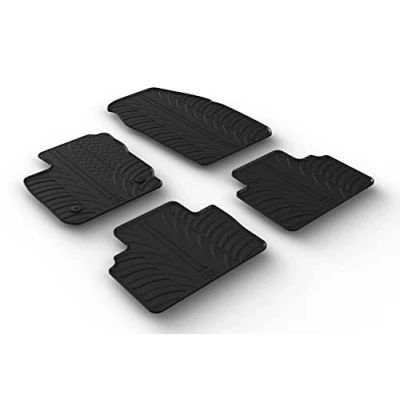 Imagen de Gledring 0770 Juego de alfombrillas suelo Caucho delante y detrás 4 negro 750mm 550mm FORD: Tourneo Courier MPV