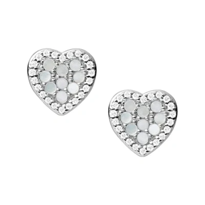 Imagen de FOSSIL Pendientes de Acero Inoxidable o Semi Preciosos para Mujer con Cierre Lock Back, Plata Sónica