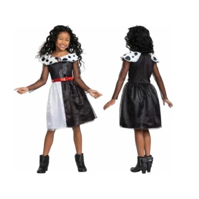 Imagen de Disney Villanos Disfraz Cruella Oficial Talla XS Niñas 3/4 Años