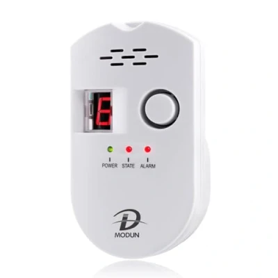 Imagen de Detector de Gas, LPG/Gas Natural/Detector Fugas Gas carbón, Sensor Enchufable Monitor con Alarma Sonora y Pantalla Digital LED, Combustible Metano Propano Butano Inicio