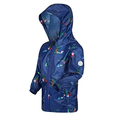 Imagen de Regatta Peppa Pack It, Chaqueta técnica Pig impermeable, transpirable, plegable y con capucha, NewRoyalPeppa, 48 60
