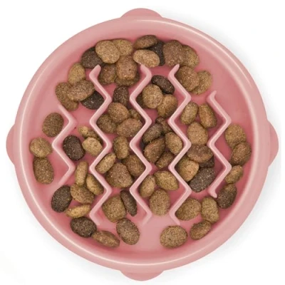 Imagen de Outward Hound Fun Feeder Slo Bowl Comedero con obstáculos para perros Rosa Pequeño/extrapequeño