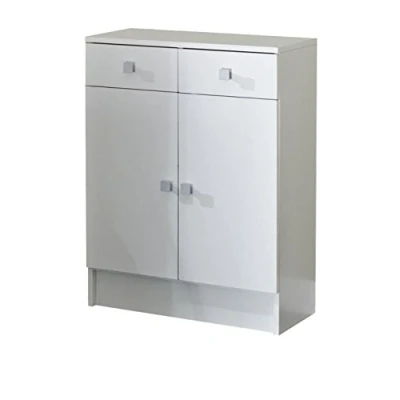 Imagen de TEMAHOME Armario pequeño con 2 Puertas y cajones, Color Blanco