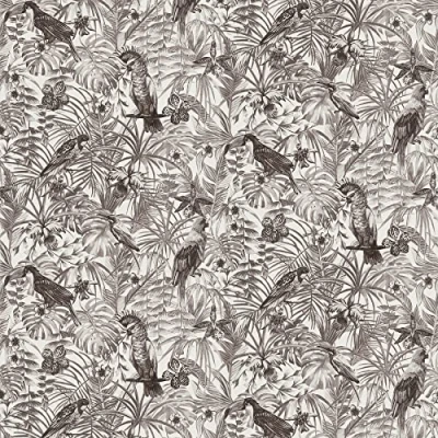 Imagen de Papel pintado De La Selva Greenery A.S. Création tejido no 10.05 m x 0.53 Negro Blanco Gris Fabricado en Alemania 372105 37210 5