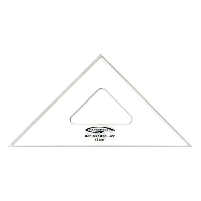 Imagen de Graphoplex ángulo de 45 3 bordes mancha 13 cm transparente