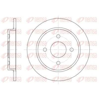 Imagen de REMSA 6155.00 Disco de freno Eje trasero 252,5, 252,5 10 4 macizo FORD: Focus Mk1 Hatchback, FIESTA 6, 5