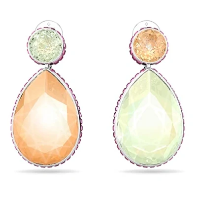 Imagen de Swarovski Pendientes de Clip Orbita para Mujer, Con Baño Rodio, Cristales Talla Pera