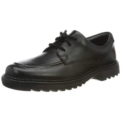 Imagen de Clarks Asher Grove, Zapatos de Cordones Derby Niños, Negro (Black Leather Black Leather), 37 EU