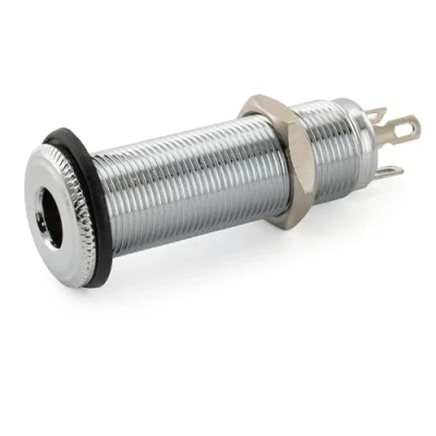 Imagen de Musiclily Pro 1/4&quot; Hembra de Jack Mono Cilindro Salida Socket para Guitarra Eléctrica Bajo, Cromado