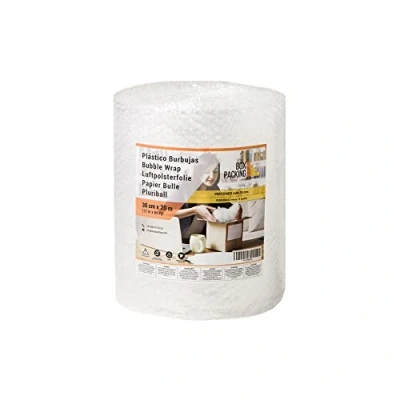 Imagen de BOXPACKING Plastico Burbujas Embalaje Perforado 30 cm ancho x 20 m largo Rollo de Papel Mudanza para Embalar