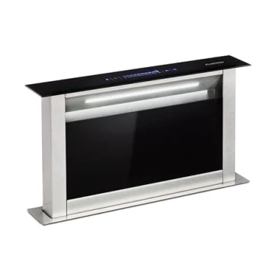 Imagen de Klarstein Campana Extractora 60 cm A++ Eficiencia Energética, 576 M3/H De Caudal Aire, 51 dB, Touch To Slide, Acero Inoxidable &amp; Vidrio, Iluminación Led, Diseño Retráctil, Extractor Cocina