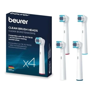 Imagen de Beurer TB 30/50 Cabezales de cepillo dientes Clean, Pack 4
