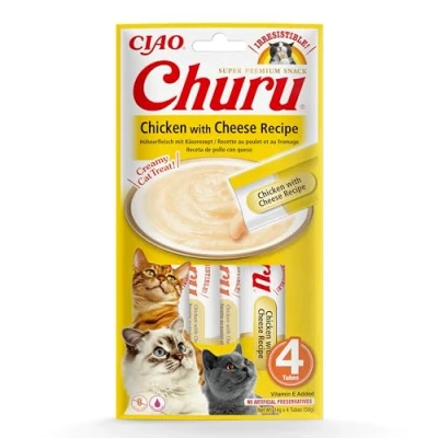 Imagen de CHURU Cat Receta DE Pollo con Queso 4X 14GR