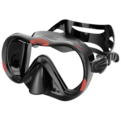 Imagen de SEAC Máscara Boss S/BL Gafas de Buceo Unisex, Color Negro