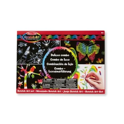 Imagen de Melissa &amp; Doug Scratch Art Deluxe Combo Set Lujo con Suministros, Multicolor (5981) , color/modelo surtido