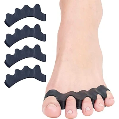 Imagen de Separador de dedos silicona, 2 pares separadores los pies, corrección juanetes, para superpuestos, alivia el dolor pies y la fricción