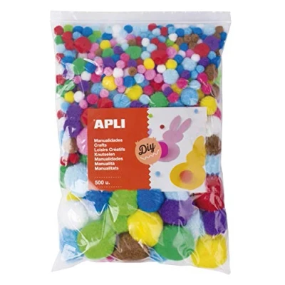 Imagen de APLI Kids 17448 Pompones colores surtidos 500 uds.