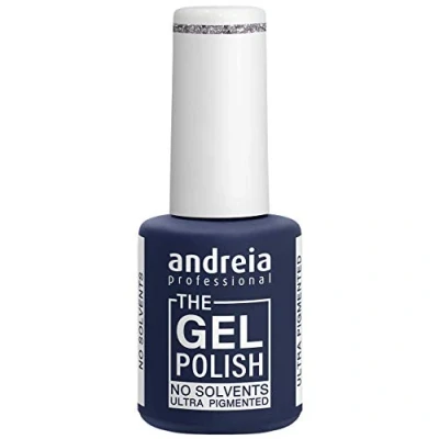 Imagen de Andreia Professional The Gel Polish Esmalte de Uñas en sin Disolventes ni Olores Color G38 Plata Brillantina Tonos gris