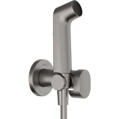 Imagen de hansgrohe 29232340 Ducha de Mano bidette, Cromo Negro Cepillado, rund