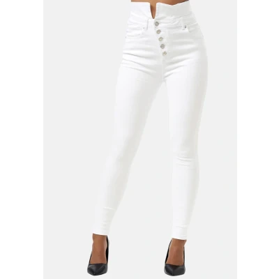 Imagen de Elara Stretch Vaqueros pitillo, Mujer, Talla: 42, Weiß