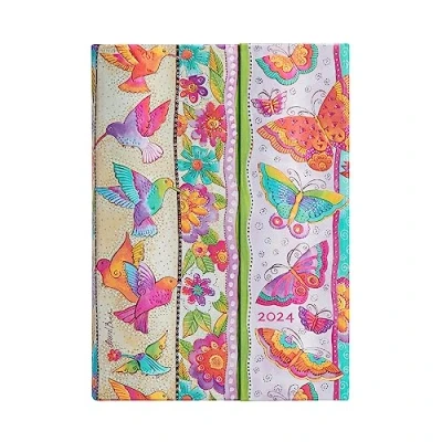 Imagen de Paperblanks Agende de 12 Meses 2024 Mariposas y Colibrís, Day at a Time Midi (180 x 130), Español