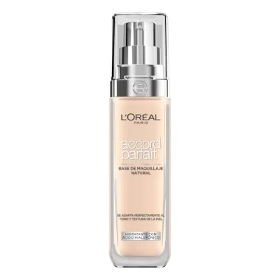 Imagen de L&#039;Oréal Paris Accord Parfait base de maquillaje con ácido hialurónico, 1.R