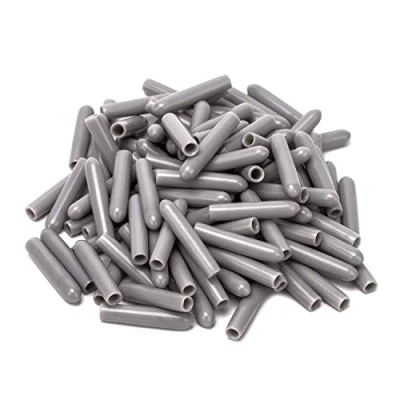 Imagen de Tapas para Estante de Lavavajillas,100 Pack Universal Accesorios Lavavajillas PVC Puntas Protección Cubierta Dientes 1 Pulgada 3MM Diámetro Interior Gris