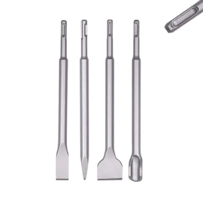 Imagen de juego de 4 cinceles SDS Plus, SDS, cinceles, para azulejos cincel, martillo perforador, 1 cincel punta, plano