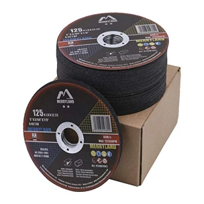 Imagen de Merryland Disco de Corte 125 Metal para Amoladora Angular, X 1,0 22,23 mm 50 Piezas, Acero INOX Hierro, Craft Line C13081042