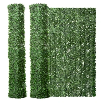 Imagen de LOLAhome Set de 2 Seto Artificial Verde 1x3 m Unidades Alta Ocultación, con Tratamiento UV, Realista y Natural, No inflamable, Transpirable para Jardín, Balcón, Ático, Terraza o Piscina