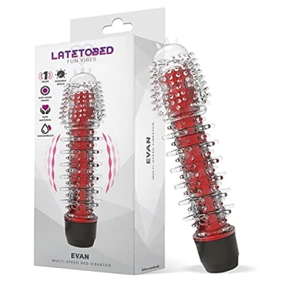 Imagen de Vibrador Multi Velocidad Latetobed Evan Con Un Modo De Vibración Rojo