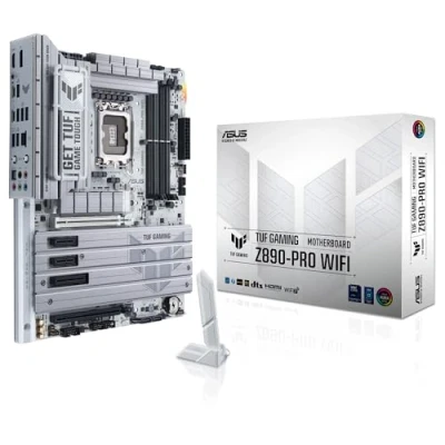 Imagen de ASUS TUF Gaming Z890 PRO WiFi Placa Base ATX, 16+1+2+1 (80A) etapas de Potencia, DDR5, PCIe 5.0 Compatible con GPU última generación, USB4, USB 20 Gbps Carga rápida PD, Cuatro M.2, Wi Fi 7