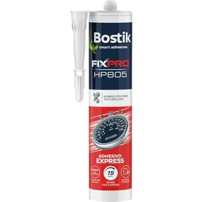 Imagen de Bostik, Adhesivo elástico para pegado vertical, Rápido agarre en 3 segundos, Elevada resistencia interior y exterior, Incluso bajo el agua, Blanco, 290 ml