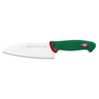 Imagen de Sanelli Línea Premana Professional,Cuchillo Santoku Cm.16,Acero Inoxidable,Verde y Rojo,