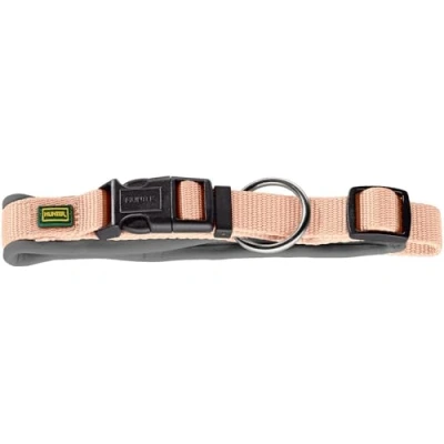 Imagen de HUNTER Collar para Perro de Neopreno Vario Plus, Color: melocotón/Gris, Nailon Resistente, Acolchado Suave, Ajustable sin Niveles, con Alivio tensión, fácil Limpiar, cómodo, tamaño: