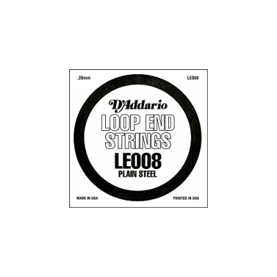 Imagen de D&#039;Addario LE008, cuerda individual de acero con terminación lazo, .008