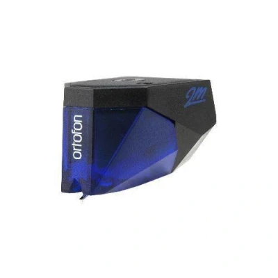 Imagen de Ortofon 2M Blue cartucho de imán móvil con aguja elíptica desnuda alta dinámica y resolución sonido abierto detallado azul/negro