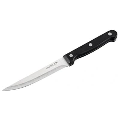 Imagen de Nirosta Cuchillo Multiusos con Hoja de Acero Inoxidable y Mango Madera Plástico POM, Cocina Versátil, Negro, 21 cm Longitud, 1 ud.
